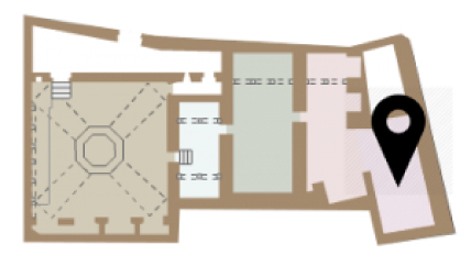 Mapa del forn dels Banys Àrabs de Girona